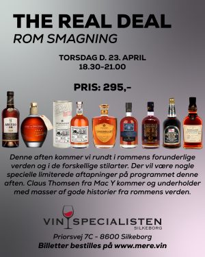 'THE REAL DEAL' ROMSMAGNING, TORSDAG D. 23 APRIL 18.30 - 21.00
